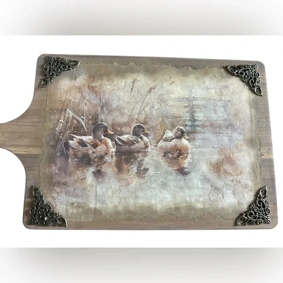 Handcrafted Decorative Cutting Board with Duck Design - Picture 2 of 5